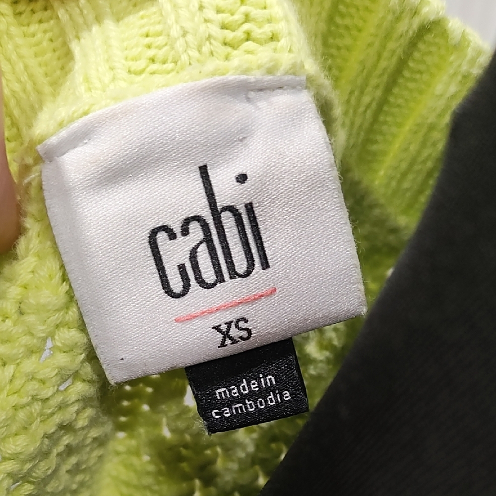 CAbi Lime Green Knit Sweater - Picture 5 of 8
